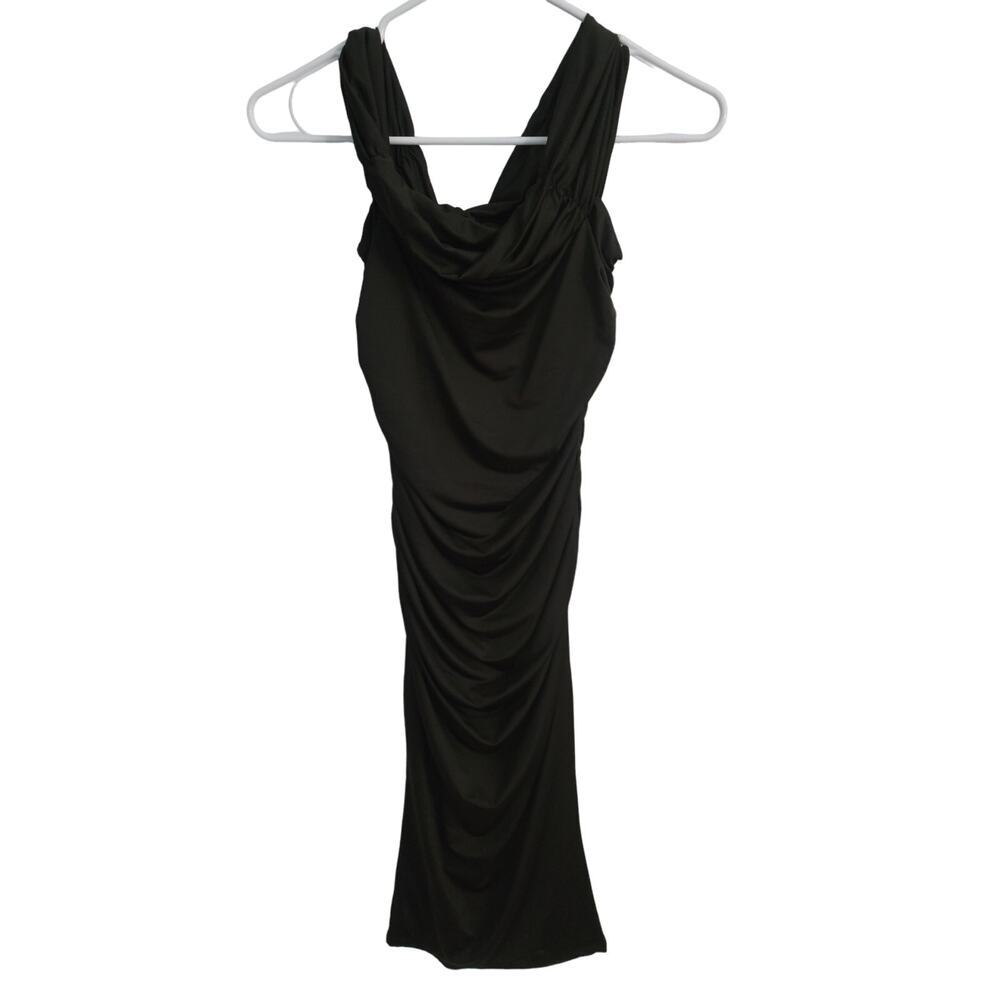 Women's Ruched Off-Shoulder Short-Sleeve Bodycon Cocktail Party Dress Size S